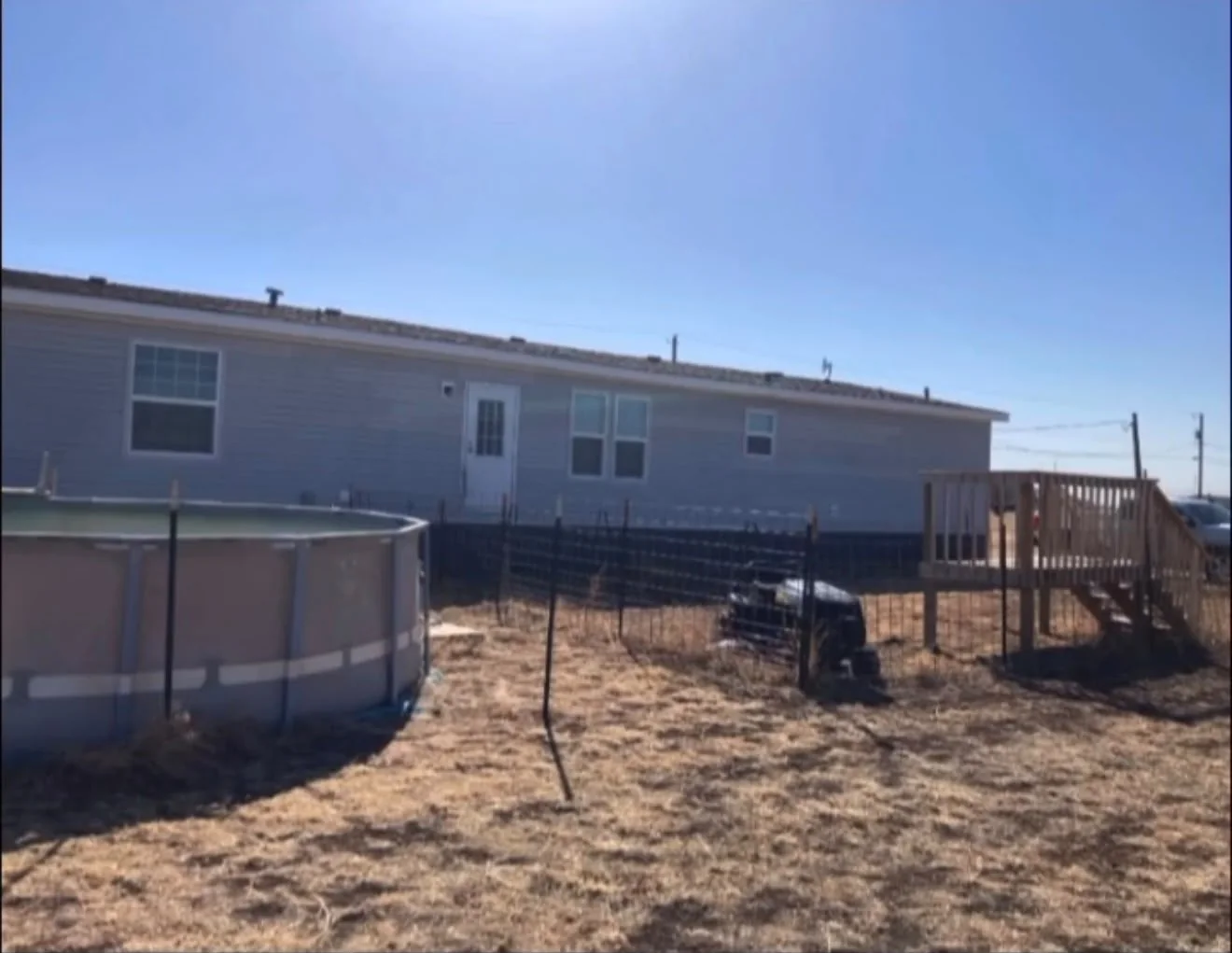 Home addition area before construction