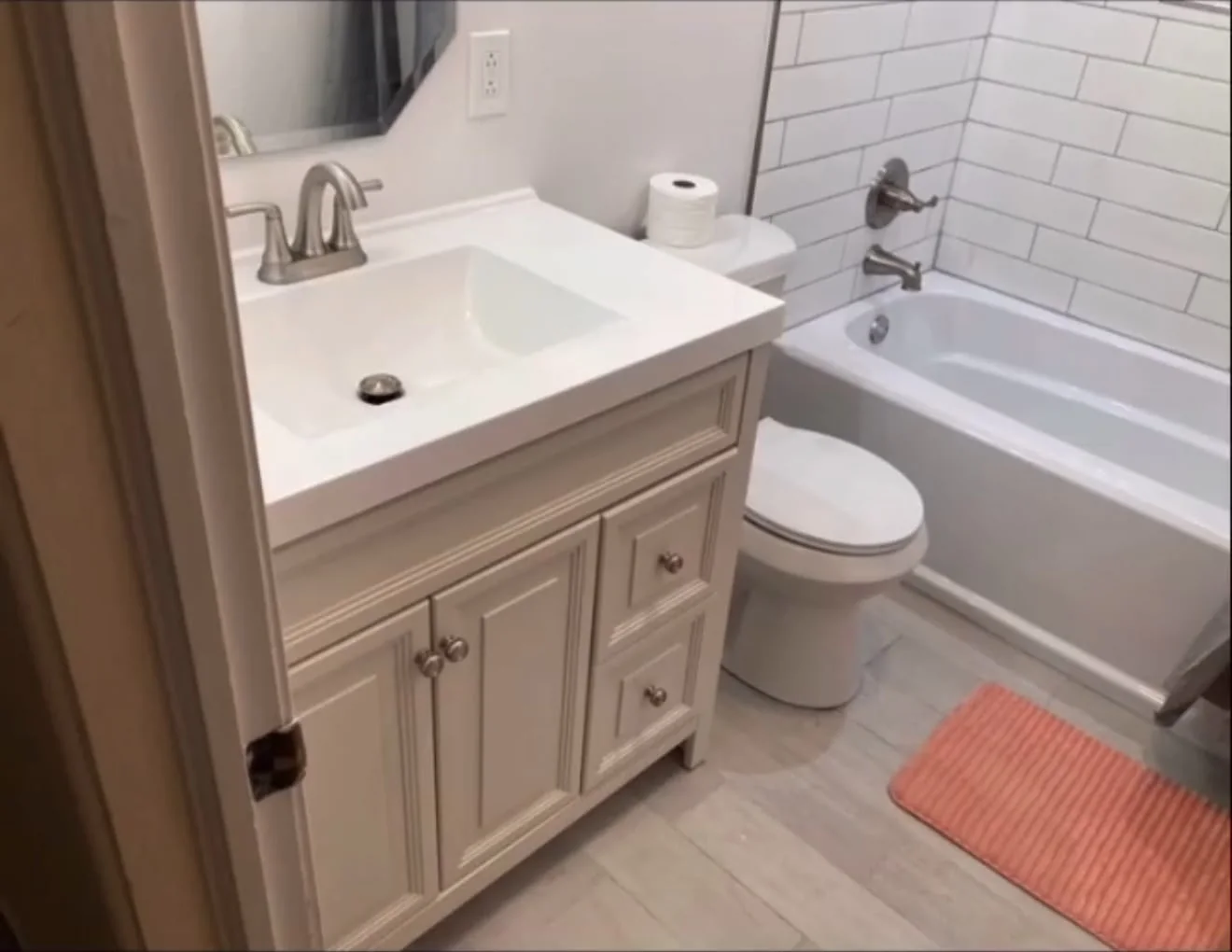 Small bathroom after All Star Remodeling & Construction renovation